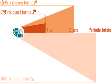 Evolution dans le temps du prix du chaton Maine Coon mâle LOOF (avec pedigree)